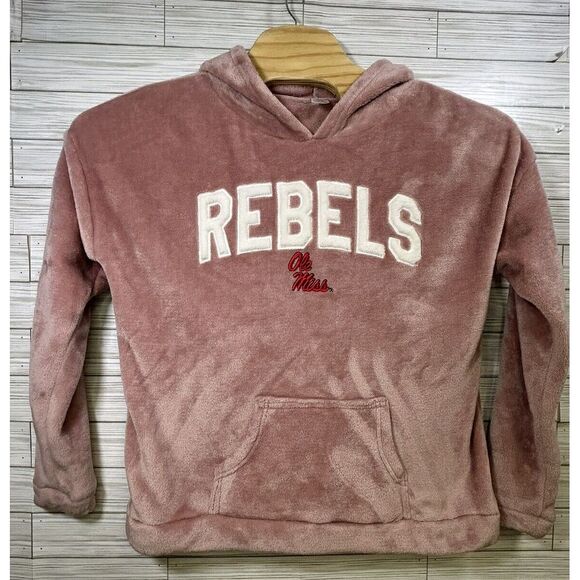 Women's Sideline Apparel Ole Miss "MISSISSIPPI REBELS" Pink Teddy Hoodie size XL - Picture 1 of 7